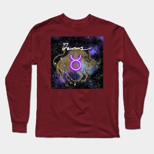 Taurus Bull Zodiac Sign Astrology Long Sleeve T-Shirt